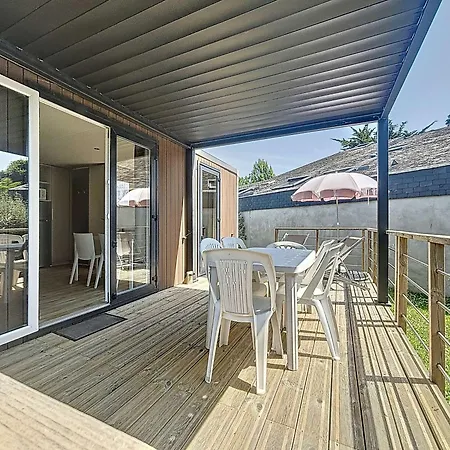 Mobil-home Luxe A Jullouville: 200m Plage, Piscine Chauffee, 4 Pers, Parking, Wi-fi Inclus - Fr-1-361a-34 Jullouville-les-Pins