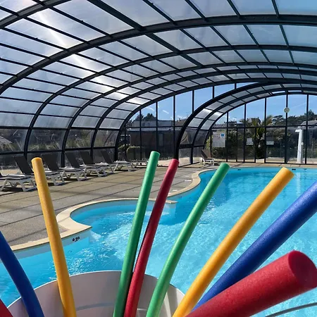Mobil-home Luxe A Jullouville: 200m Plage, Piscine Chauffee, 4 Pers, Parking, Wi-fi Inclus - Fr-1-361a-34 Ferienhaus Jullouville-les-Pins